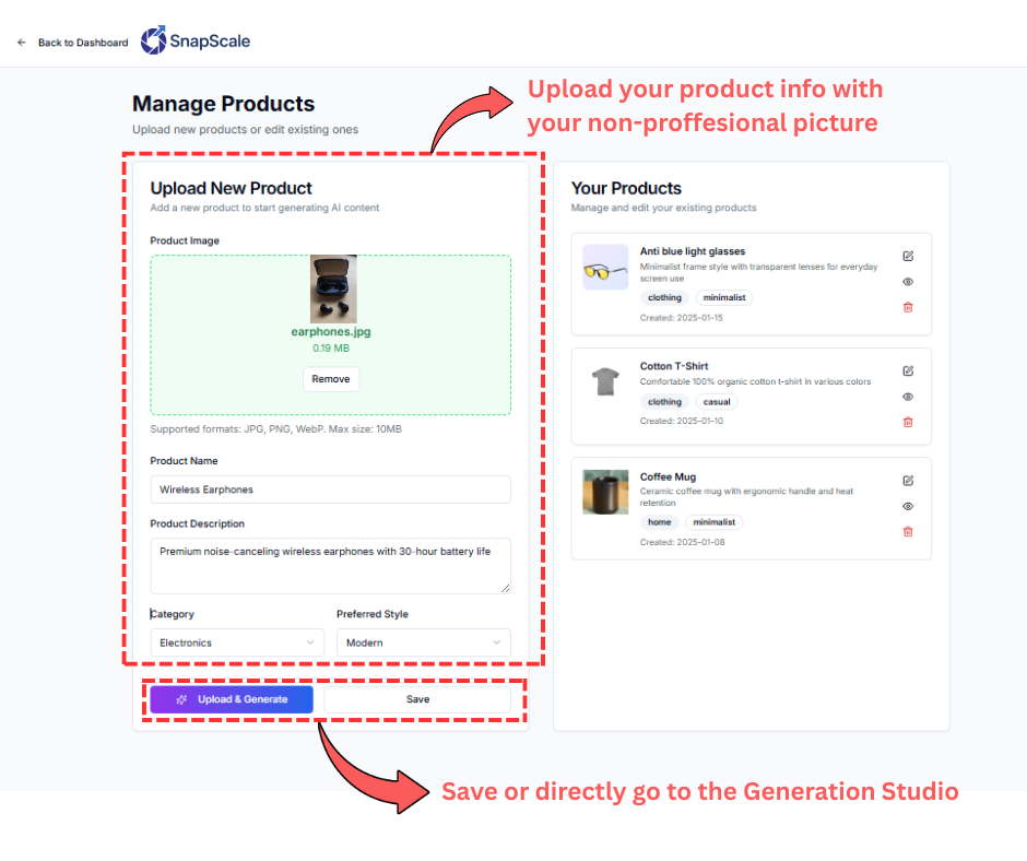 Upload Your Product