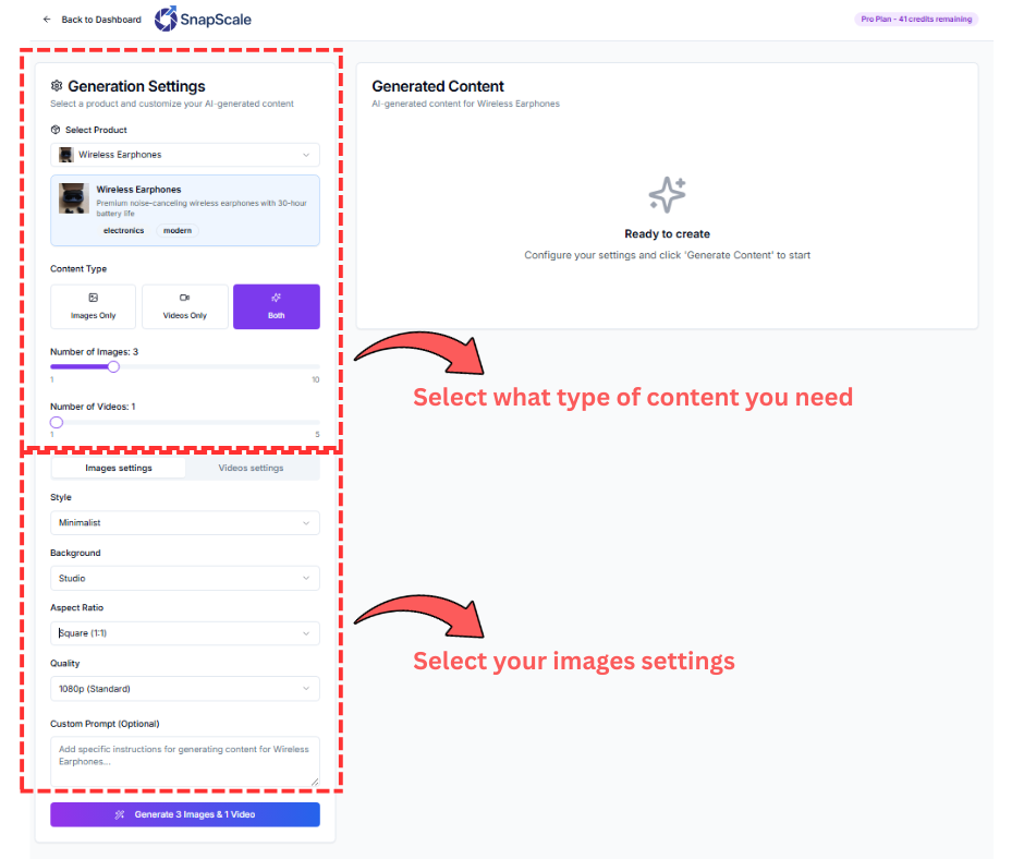 Configure Content Settings