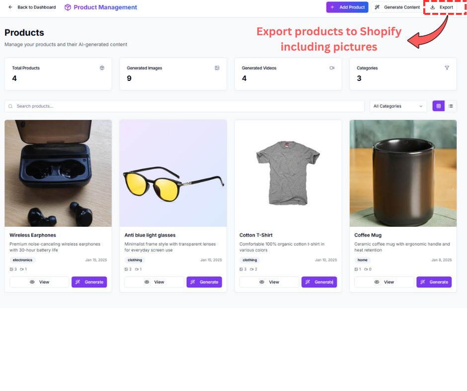 Manage Your Products